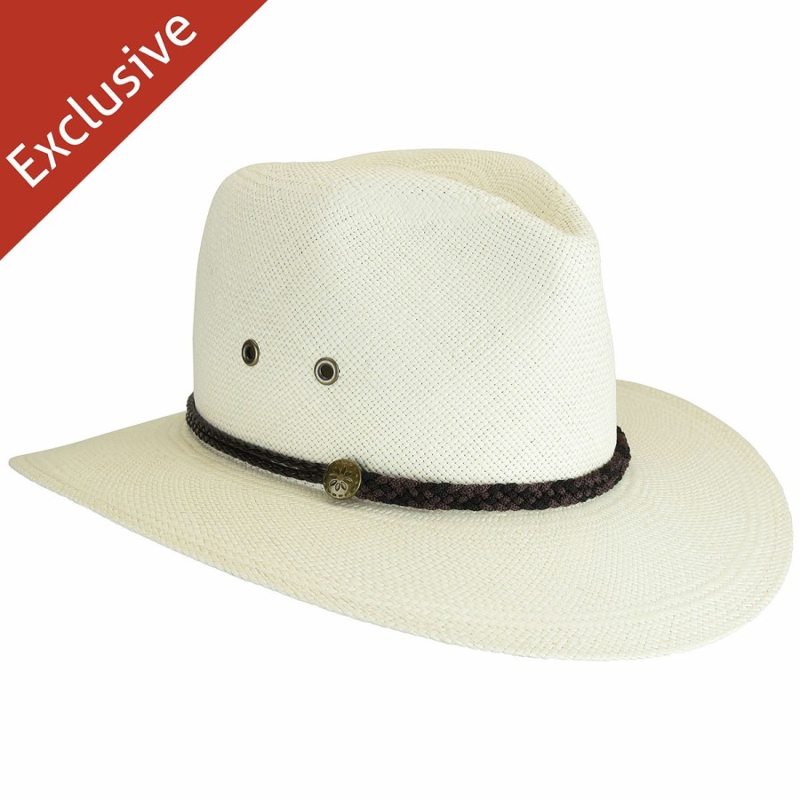 Men'S Bollman Hat Company Outback Hats | Tim M. Outback - Exclusive Ivory