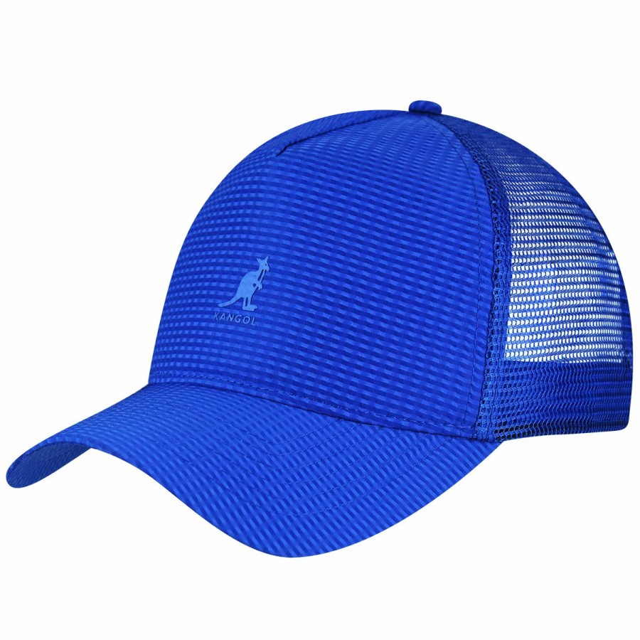 Women'S Kangol Baseball Caps | Seersucker Mesh Trucker