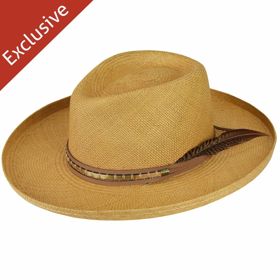 Women'S Bollman Hat Company Outback Hats | Val C. Flat Brim - Exclusive Goldenrod