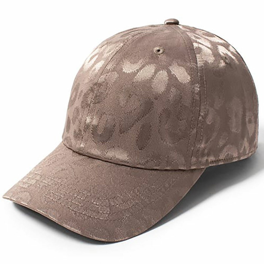 Women'S David & Young Baseball Caps | Val Leopard Active Ponyflo Baseball Cap Taupe