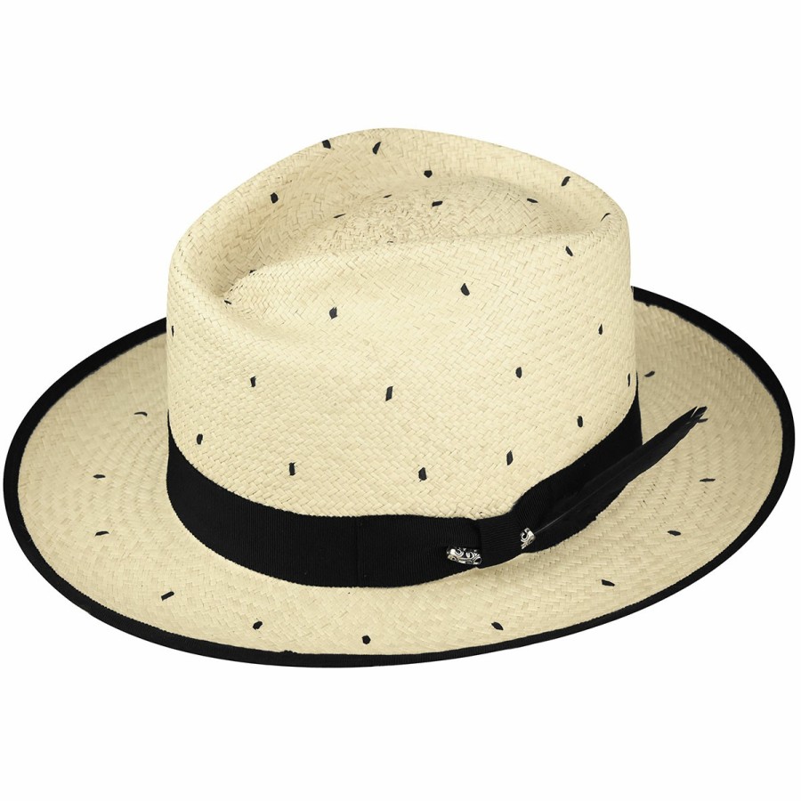 Women'S Trimmed & Crowned Fedoras | 313S Fedora Black Dot