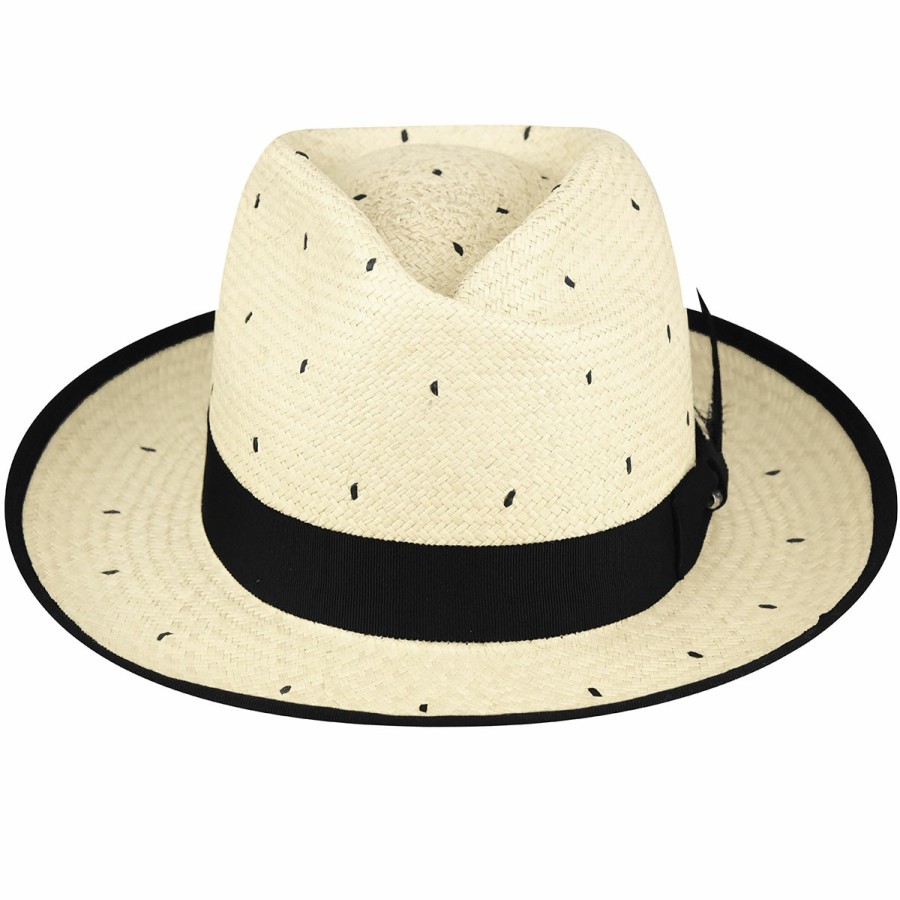 Women'S Trimmed & Crowned Fedoras | 313S Fedora Black Dot