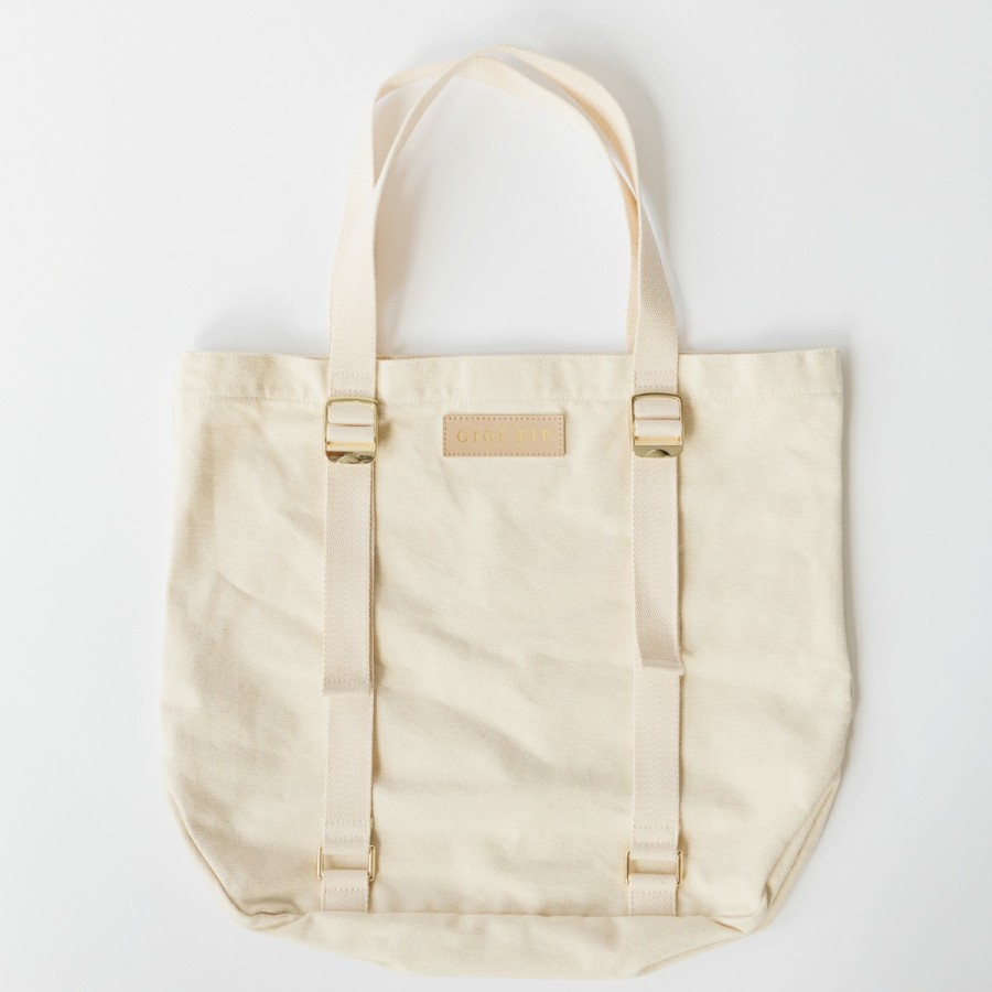 Clothing & Accessories Gigi Pip | Canvas Hat Carrying Tote Natural