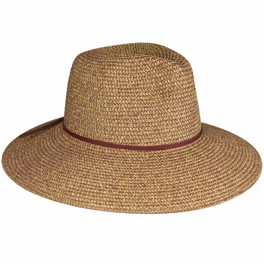 Women'S David & Young Fedoras | Marled Straw Pu Band Fedora