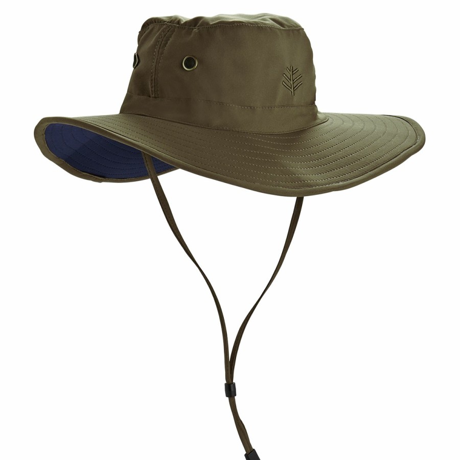 Men'S Coolibar Outback Hats | Leo Shapeable Wide Brim Hat