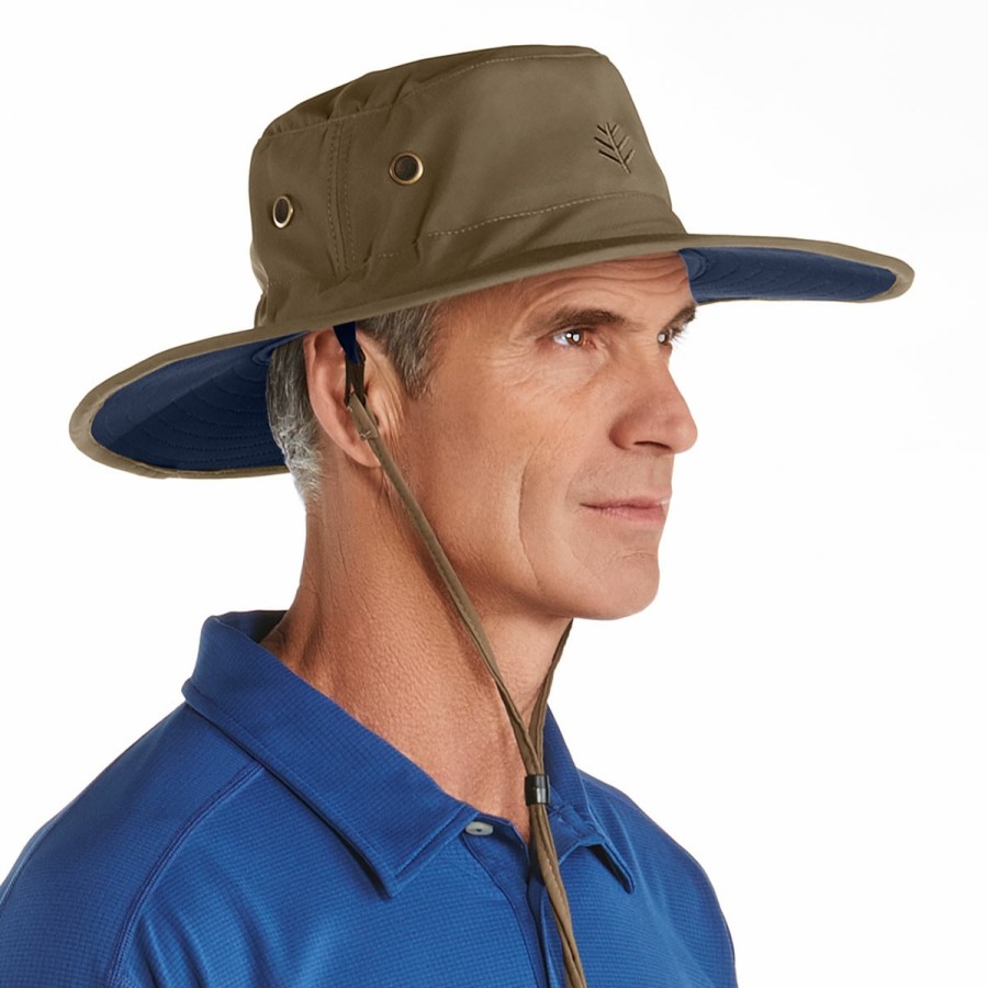 Men'S Coolibar Outback Hats | Leo Shapeable Wide Brim Hat