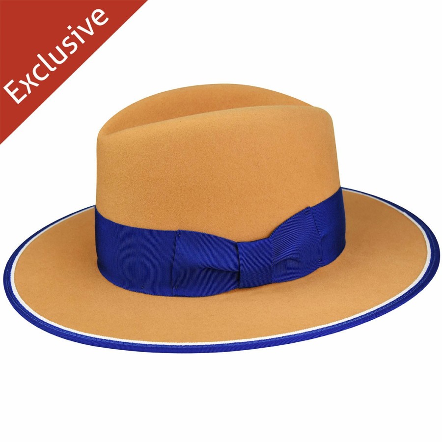 Men'S Trimmed & Crowned Fedoras | 971 Homburg