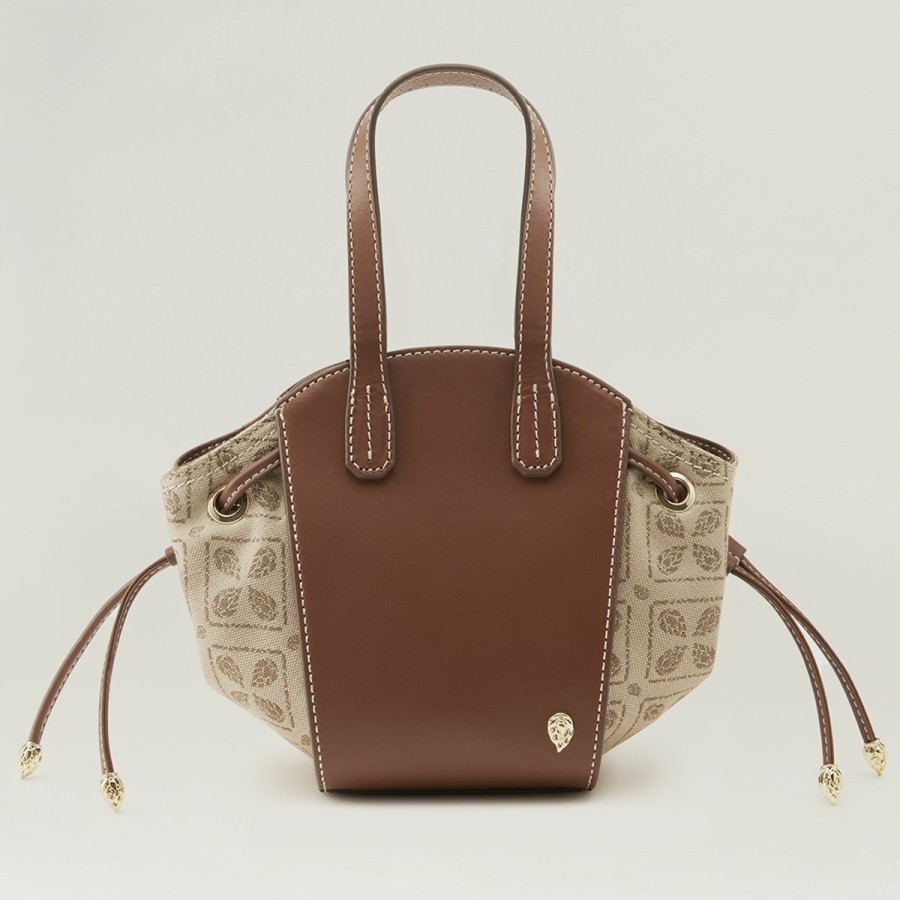 Clothing & Accessories Helen Kaminski | Piaf Tote Mini Jacquard Latte/Cuoio