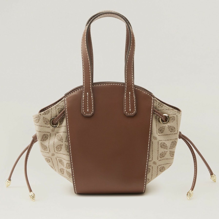 Clothing & Accessories Helen Kaminski | Piaf Tote Mini Jacquard Latte/Cuoio