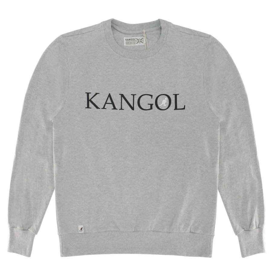 Clothing & Accessories Kangol | Kangol Men'S Puffed Up Sweatshirt Ash Grey