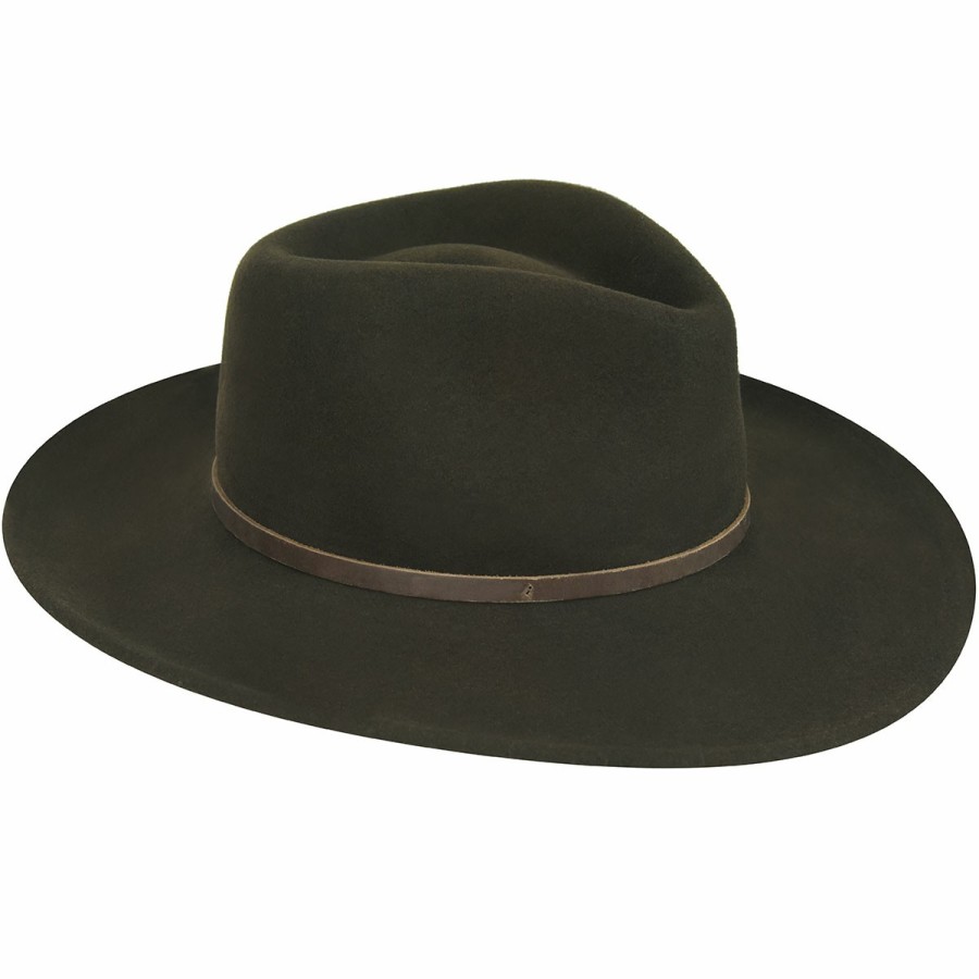 Men'S Wind River Fedoras | Calaway Outback Dark Olive