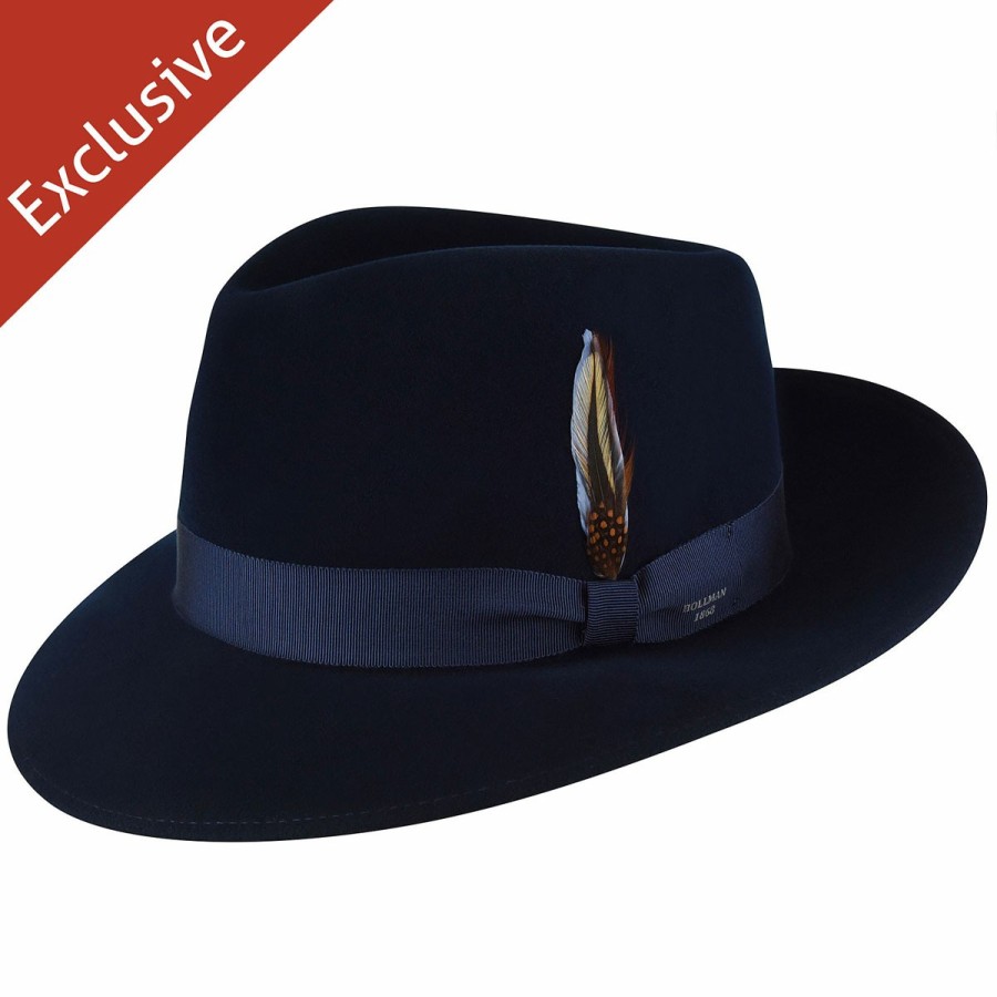 Men'S Bollman Hat Company Fedoras | Gene H. Fedora - Exclusive Dark Royal