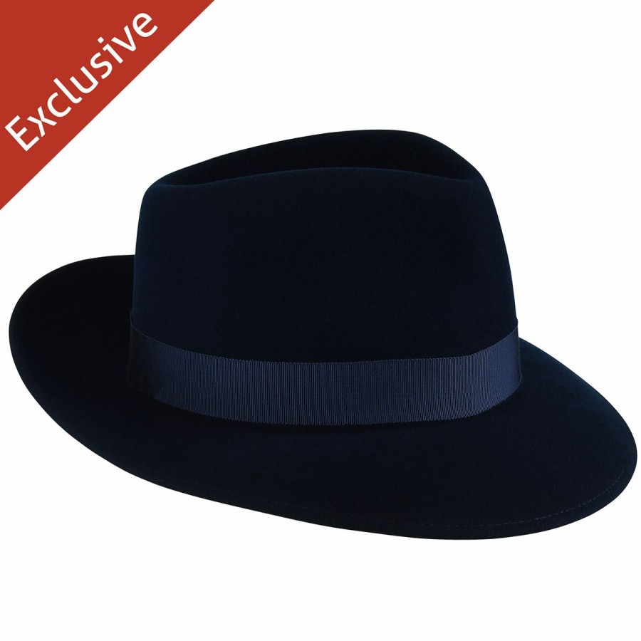 Men'S Bollman Hat Company Fedoras | Gene H. Fedora - Exclusive Dark Royal