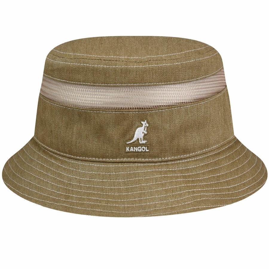 Women'S Kangol Bucket Hats | Distressed Cotton Mesh Bucket