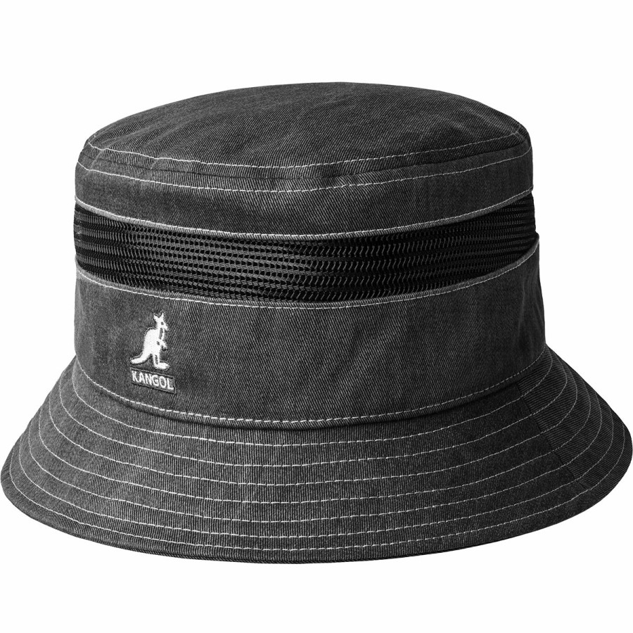 Women'S Kangol Bucket Hats | Distressed Cotton Mesh Bucket