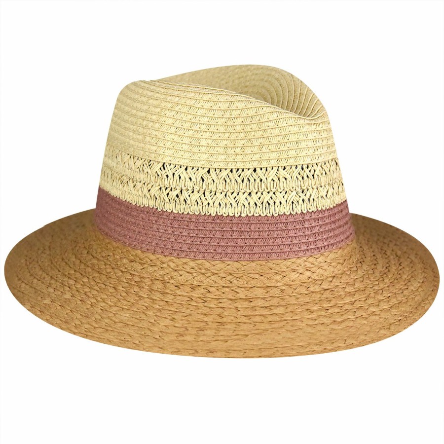 Women'S David & Young Floppy/Wide Brim Hats | Mixed Straw Braided Fedora