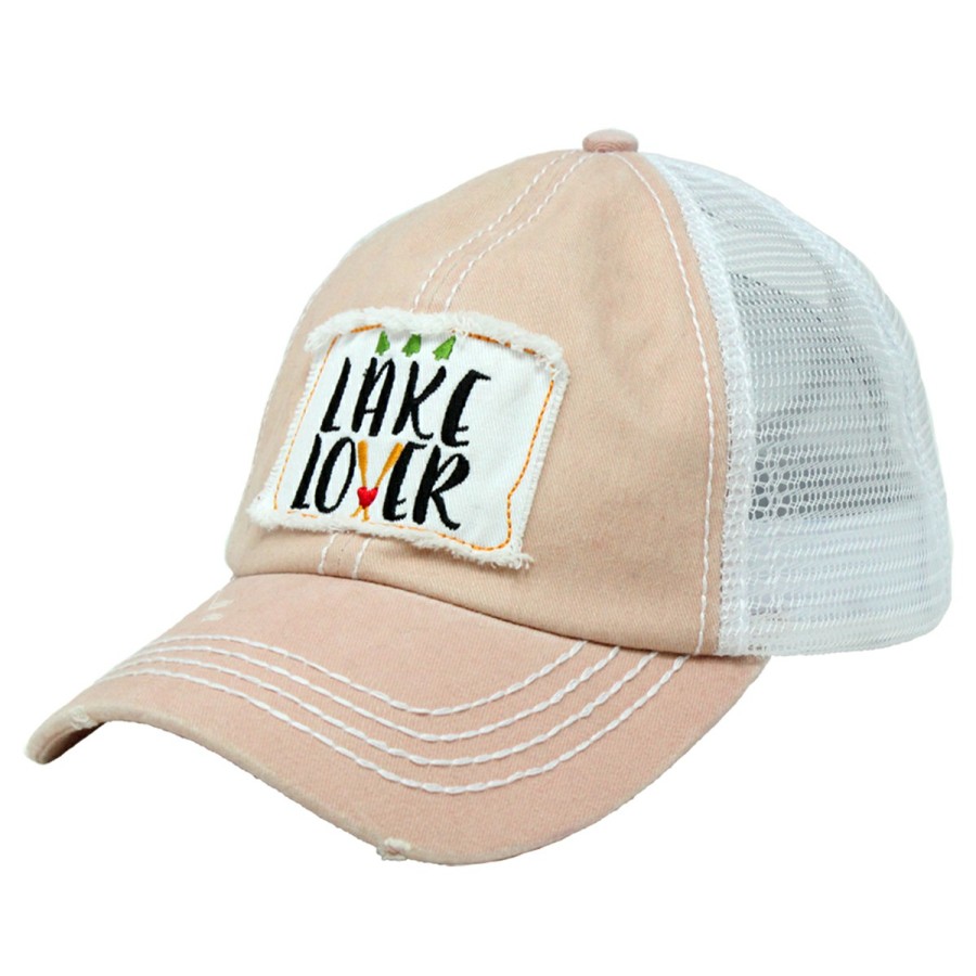 Women'S David & Young Baseball Caps | Lake Lover Mesh Back Ponyflo Baseball Cap Dusty Pink