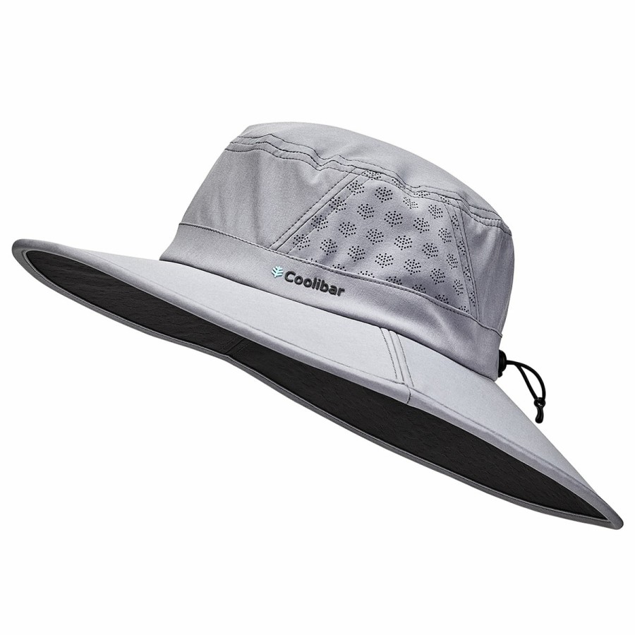 Men'S Coolibar Outback Hats | Fore Golf Hat Steel Grey