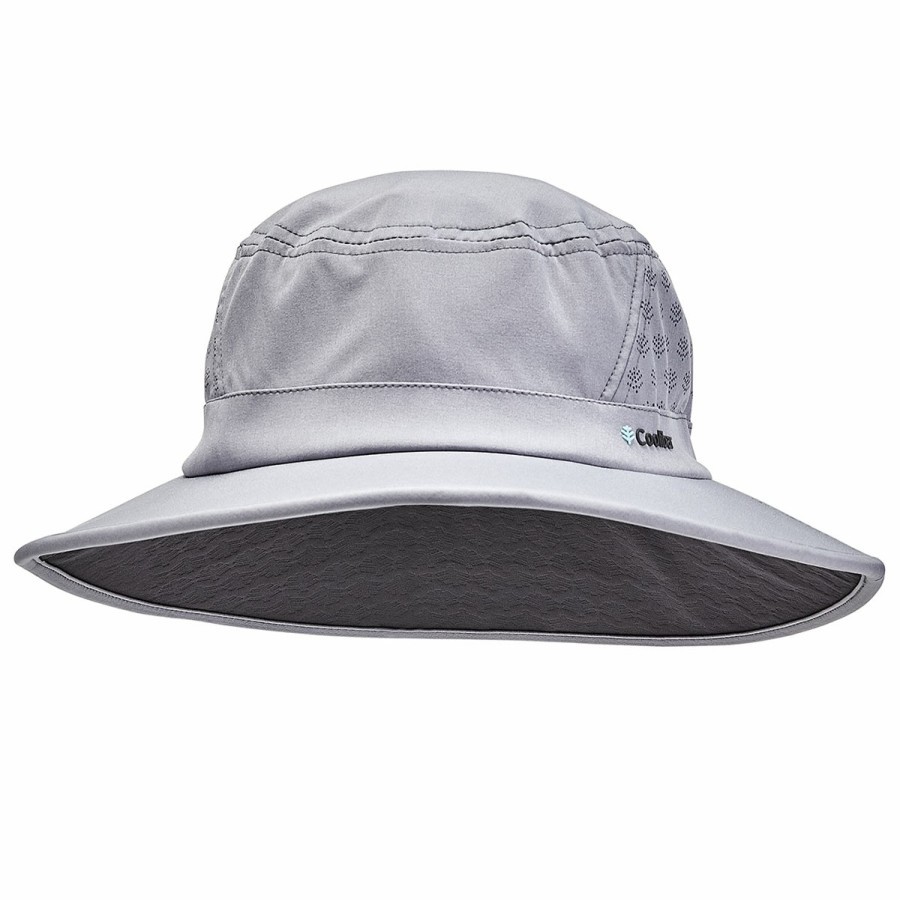 Men'S Coolibar Outback Hats | Fore Golf Hat Steel Grey