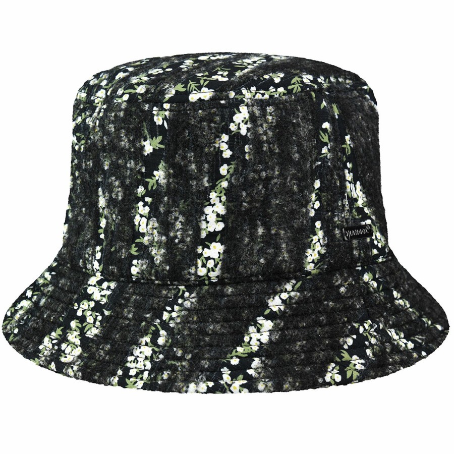 Women'S Kangol Bucket Hats | Needlepunch Floral Bucket Black