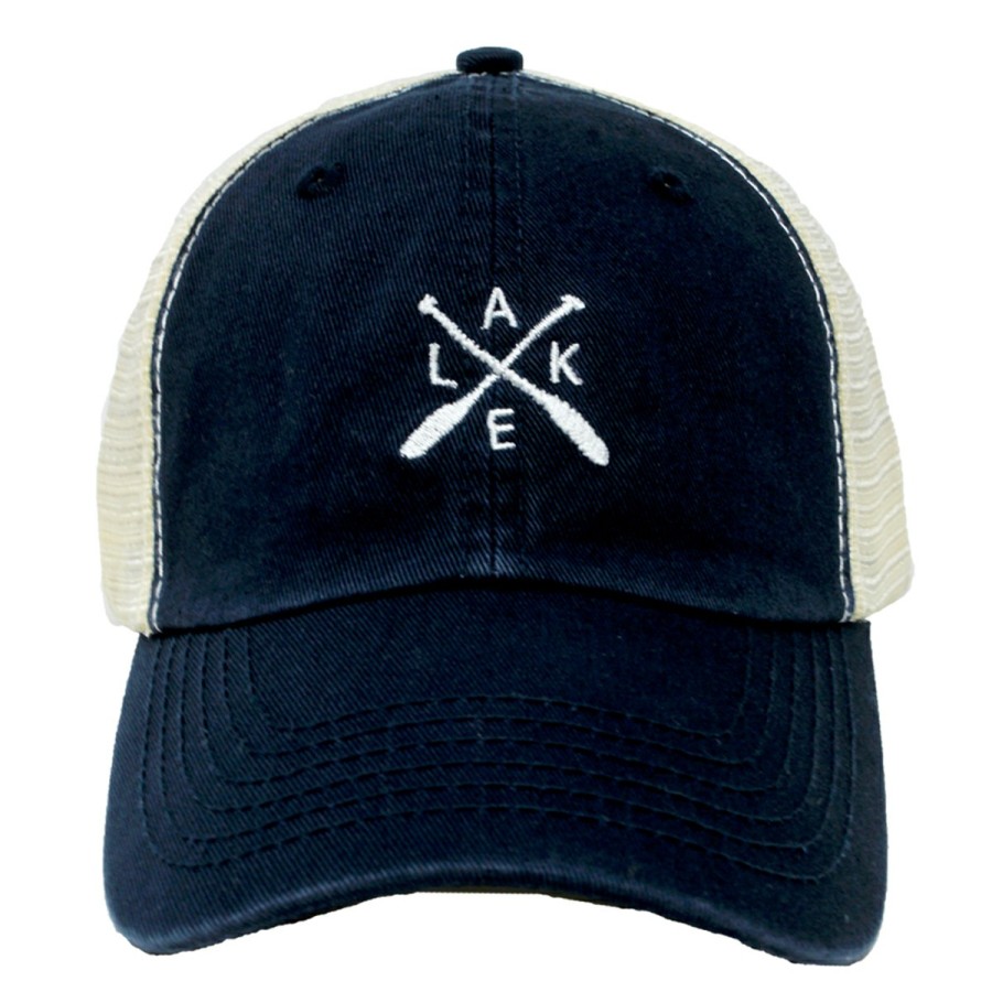 Women'S David & Young Baseball Caps | Lake Oars Mesh Back Ponyflo Baseball Cap Navy