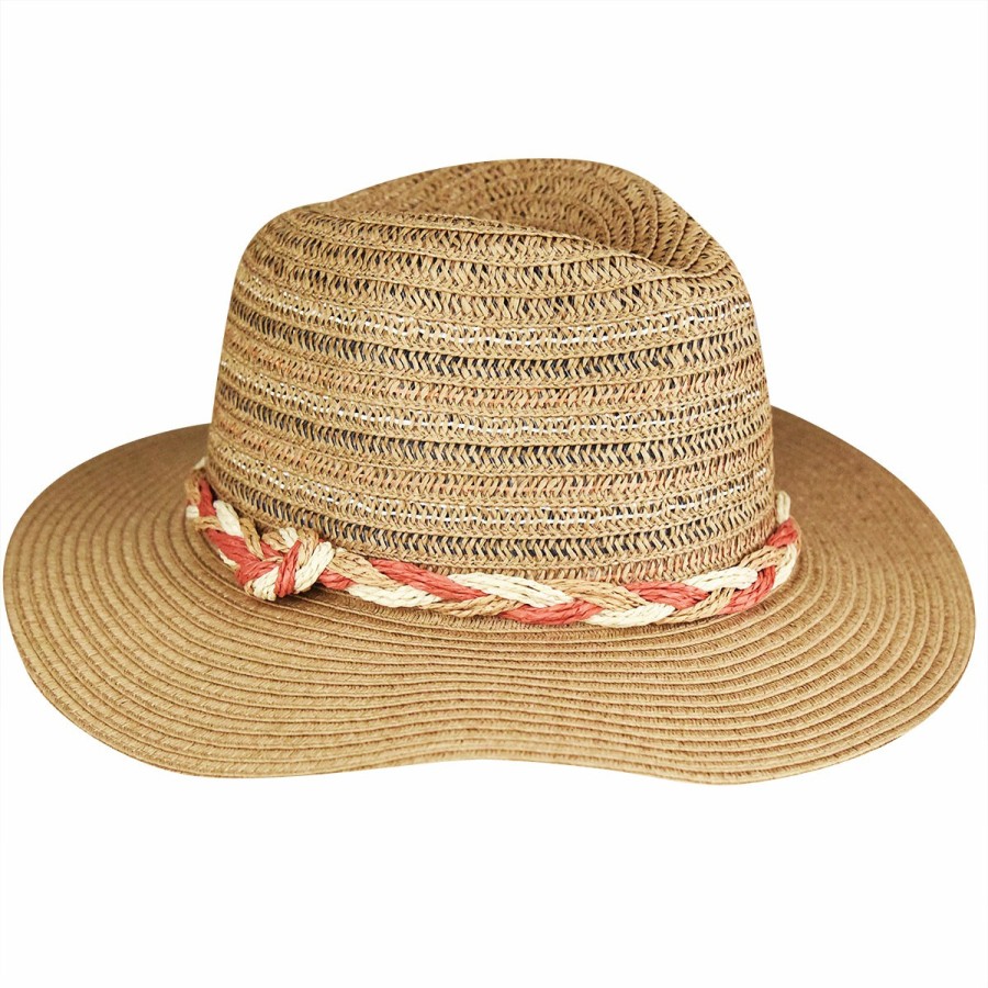 Women'S David & Young Fedoras | Multi Braided Straw Fedora