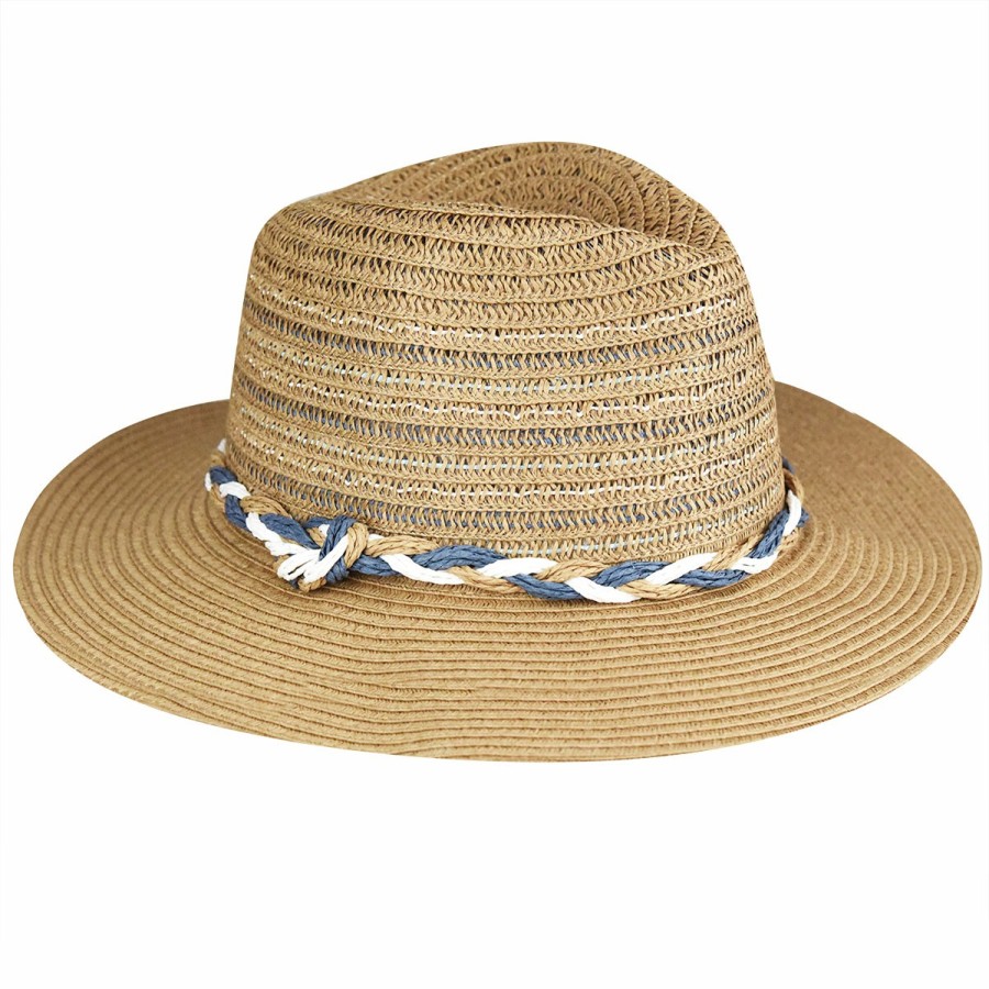 Women'S David & Young Fedoras | Multi Braided Straw Fedora