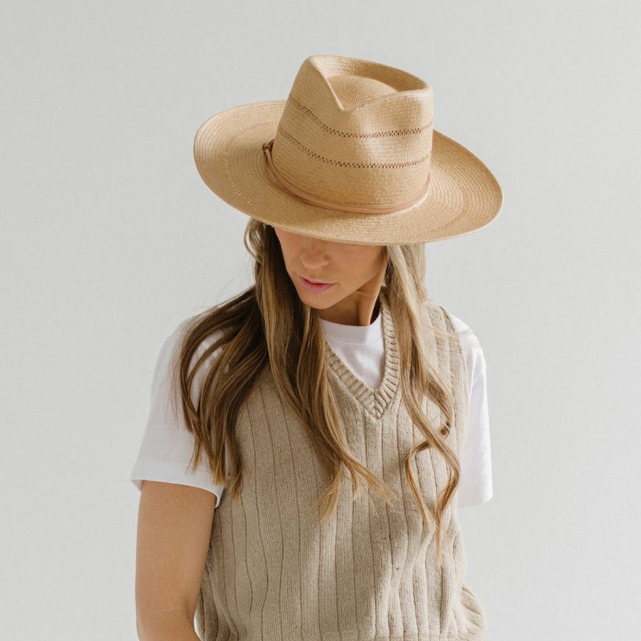 Women'S Gigi Pip Fedoras | Arlo Fedora With Nude Band Honey