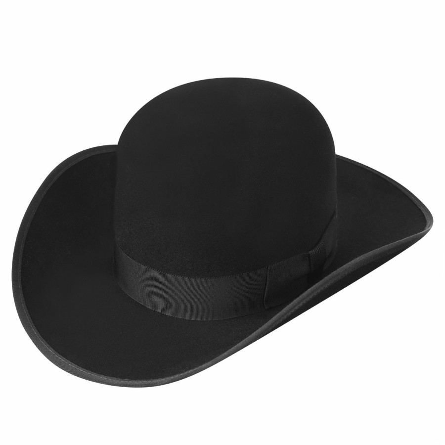 Men'S Bollman Hat Company Bowlers & Derbies | 1860S Bollman Heritage Collection Wide Awake Black