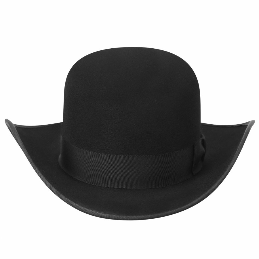 Men'S Bollman Hat Company Bowlers & Derbies | 1860S Bollman Heritage Collection Wide Awake Black