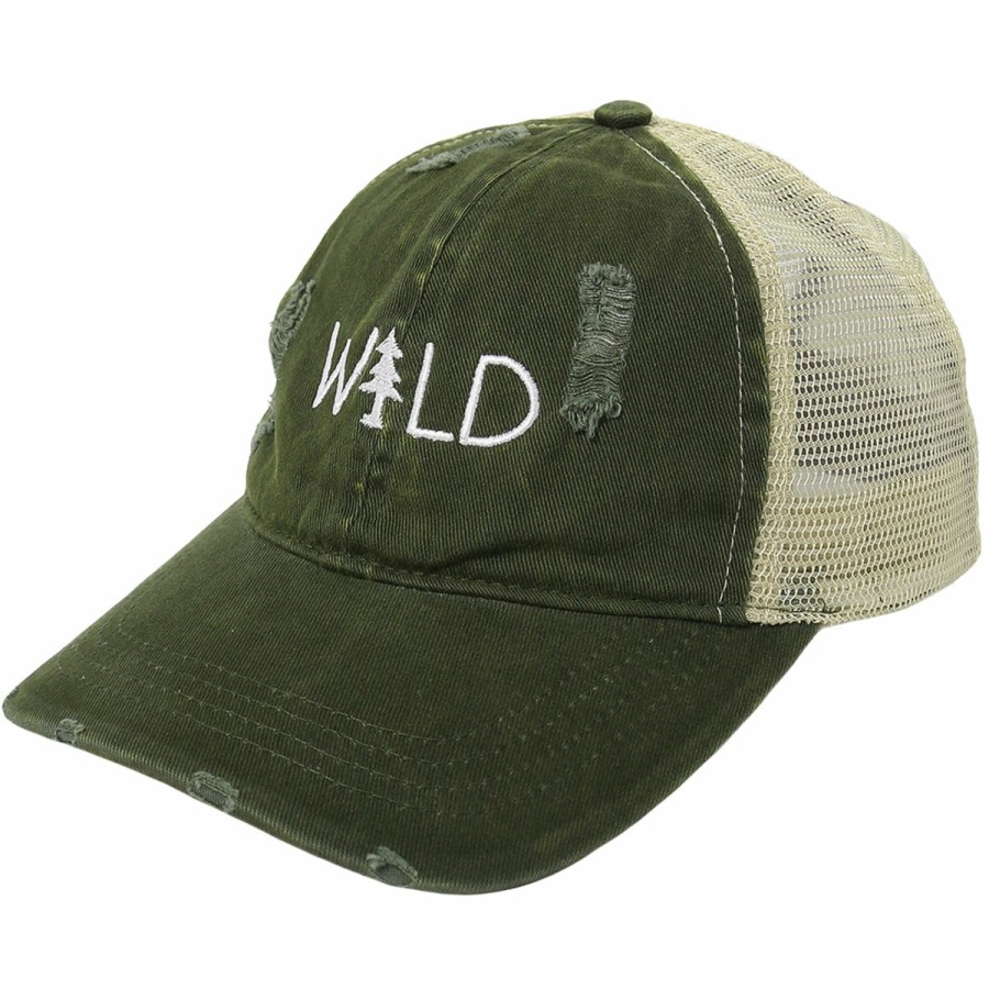 Women'S David & Young Baseball Caps | Wild Mesh Back Ponyflo Baseball Cap Olive