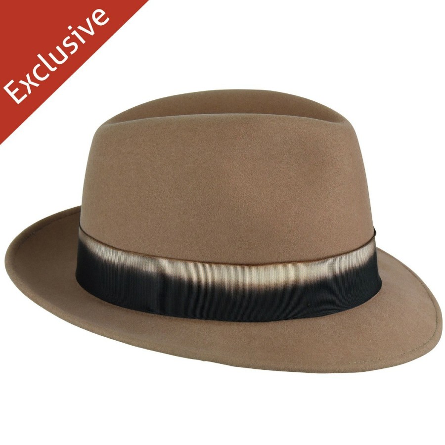 Men'S Bollman Hat Company Fedoras | Walter R. Fedora - Exclusive Camel