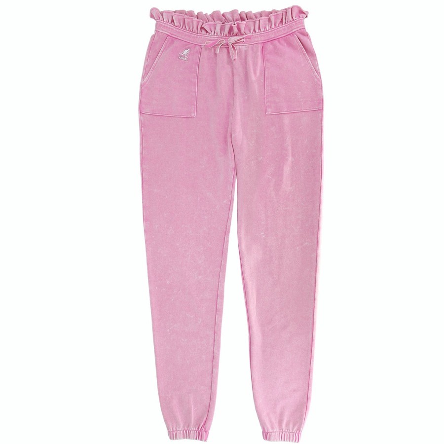 Clothing & Accessories Kangol | Women'S Acid Wash Ruffle Joggers