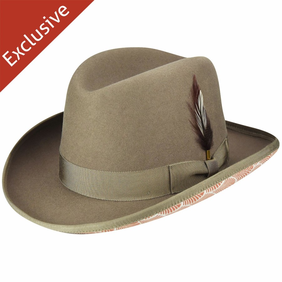 Men'S Trimmed & Crowned Bowlers & Derbies | 504 Homburg