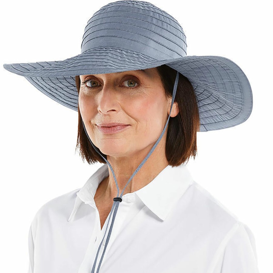 Women'S Coolibar Floppy/Wide Brim Hats | Emma Featherweight Ribbon Hat