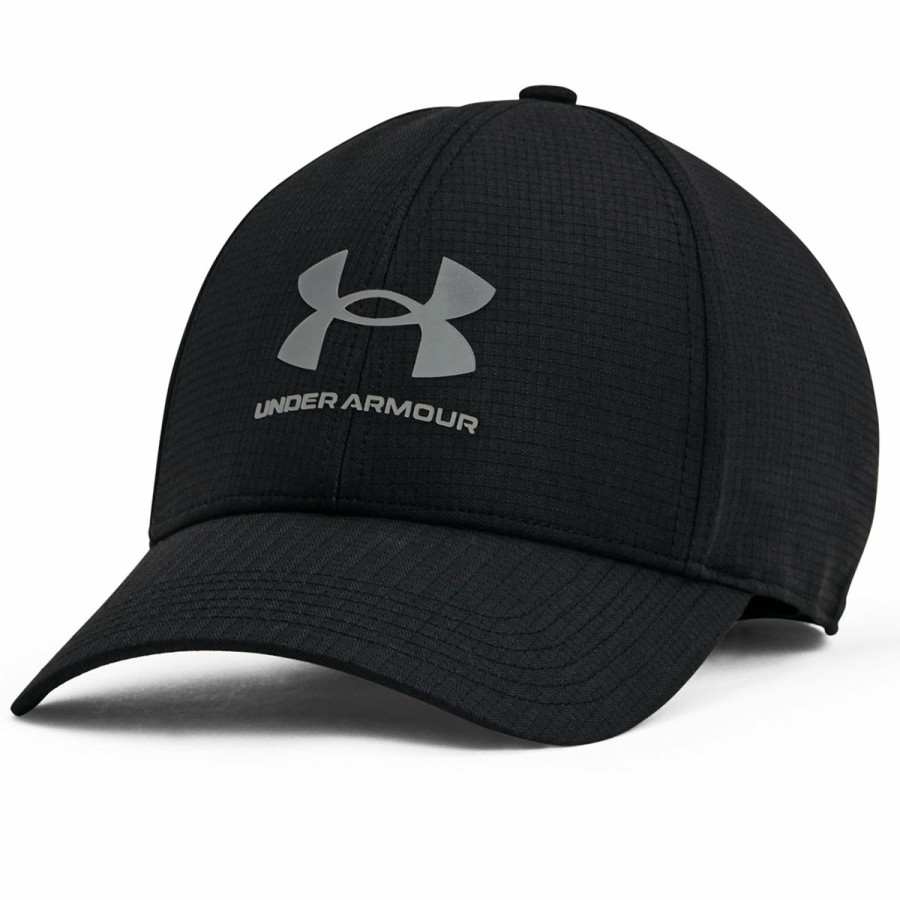 Men'S Under Armour Baseball Caps | Ua Armourvent™ Stretch Hat Black/Pitch Gray