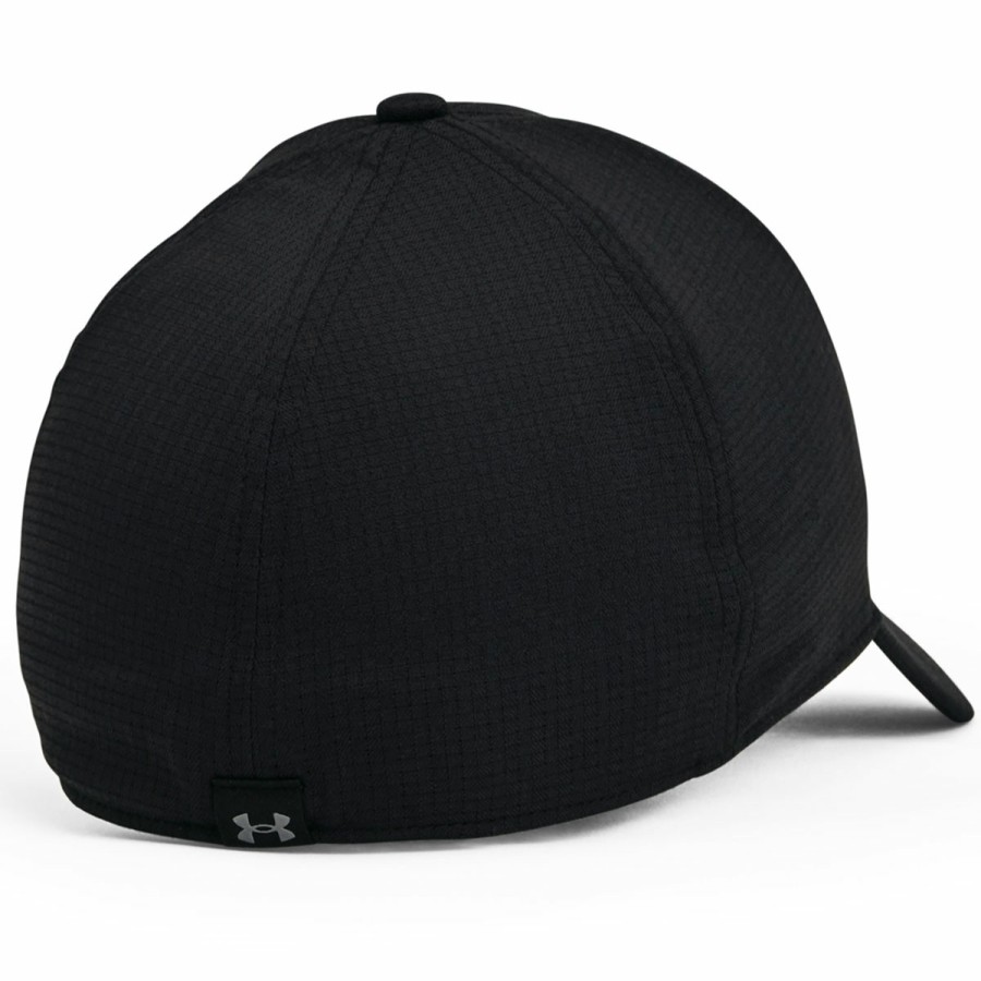 Men'S Under Armour Baseball Caps | Ua Armourvent™ Stretch Hat Black/Pitch Gray