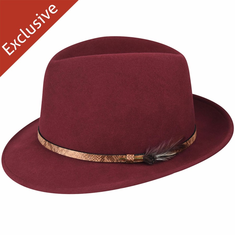 Men'S Trimmed & Crowned Fedoras | 312 Fedora