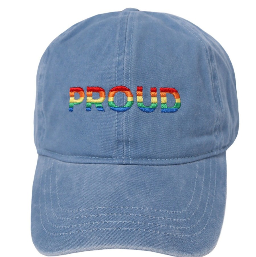 Women'S David & Young Baseball Caps | Rainbow Proud Ponyflo Baseball Cap Denim