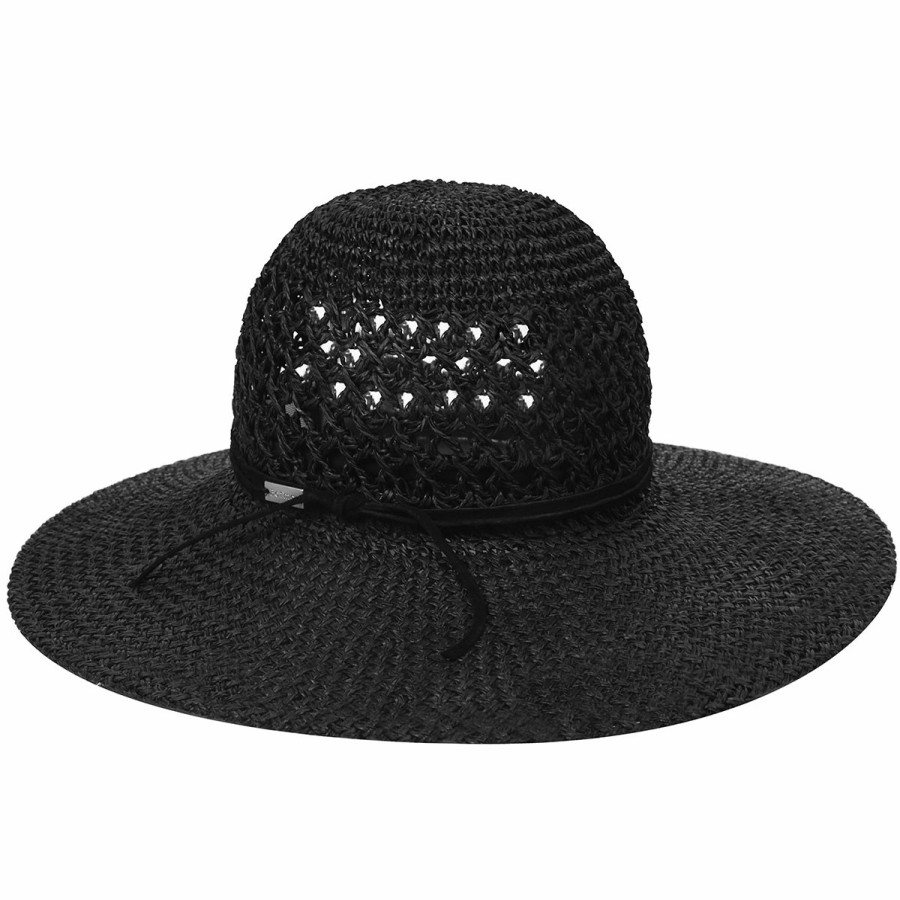 Women'S Betmar Floppy/Wide Brim Hats | Coretta Wide Brim Floppy Hat Black