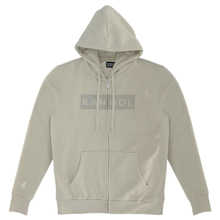 Clothing & Accessories Kangol | Men'S Sueded Full Zip Hoodie