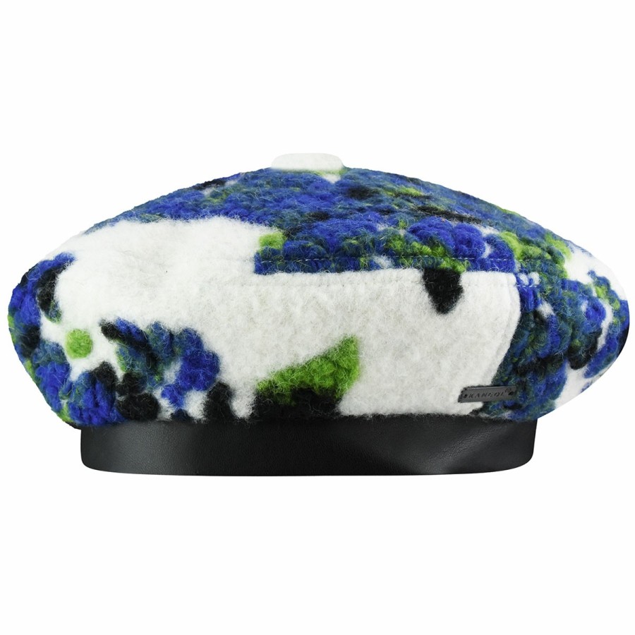 Women'S Kangol Berets | Wooly Floral Beret Cream