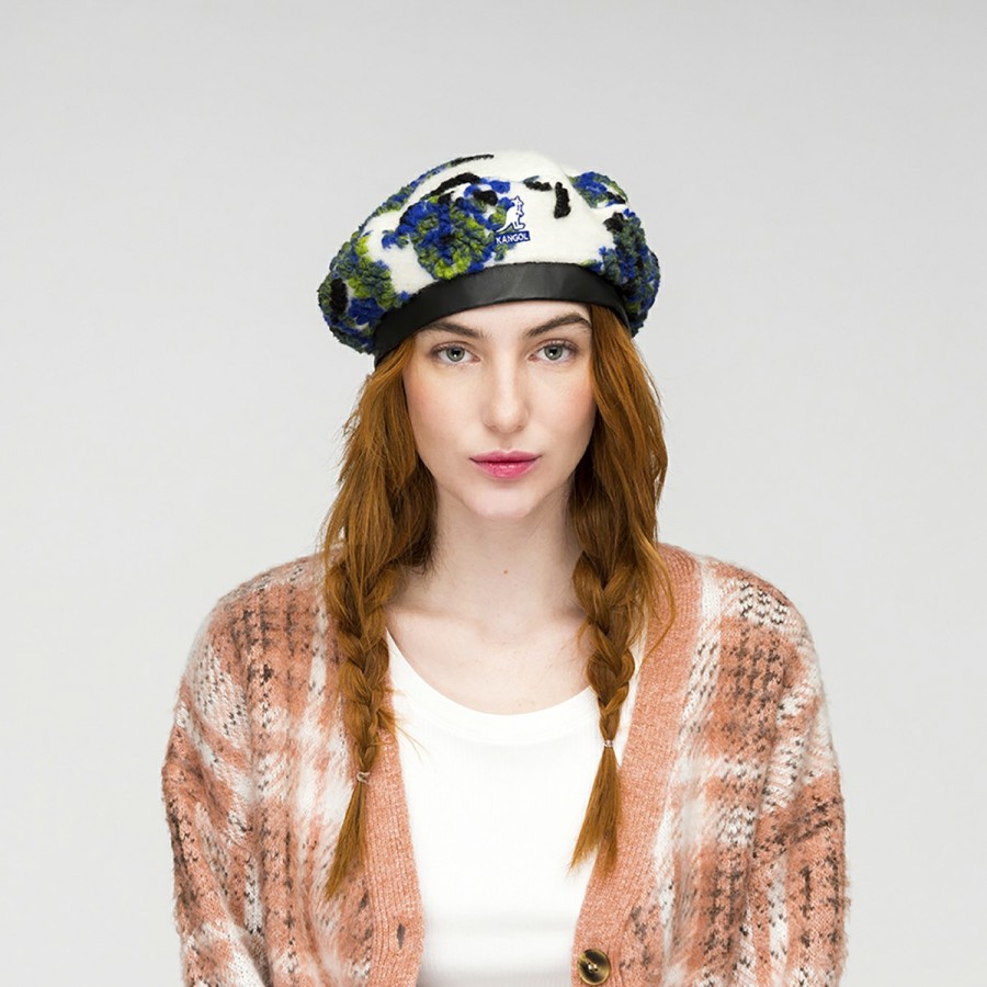 Women'S Kangol Berets | Wooly Floral Beret Cream