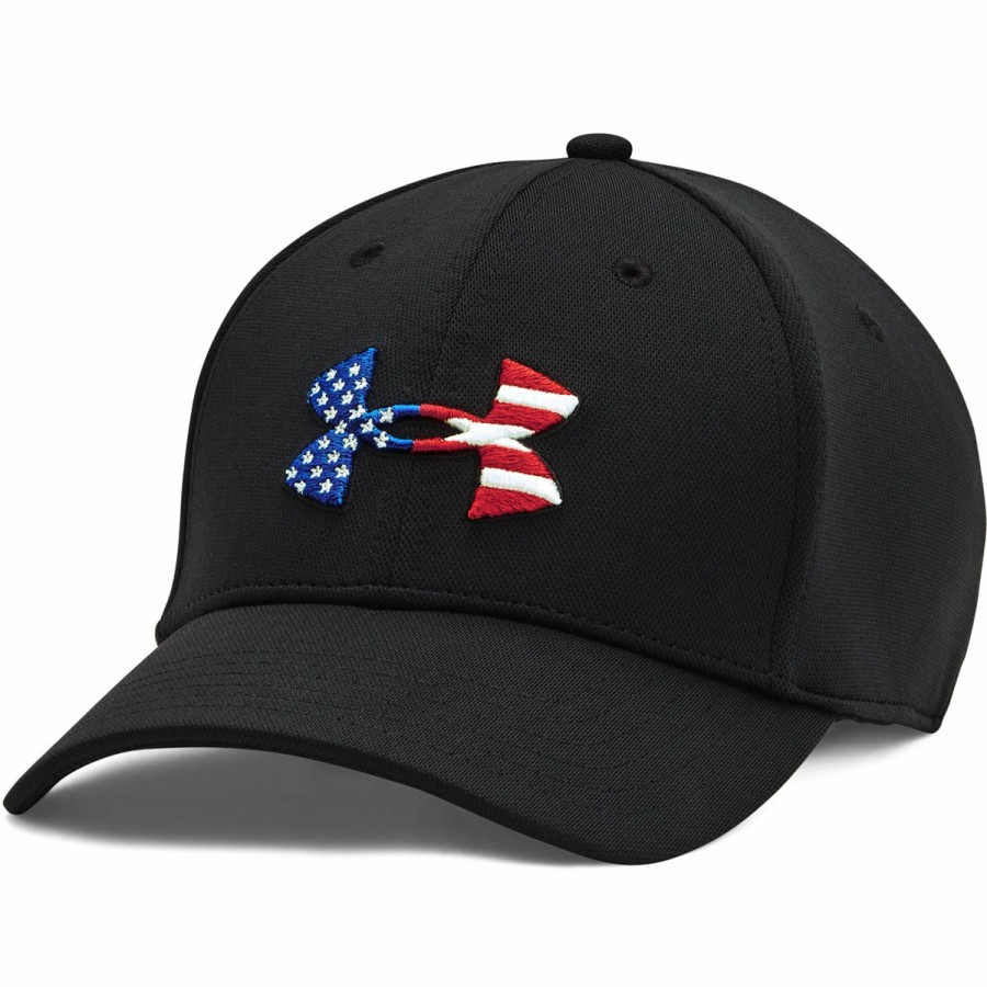 Women'S Under Armour Baseball Caps | Ua Freedom Blitzing Hat Black/Black/Red