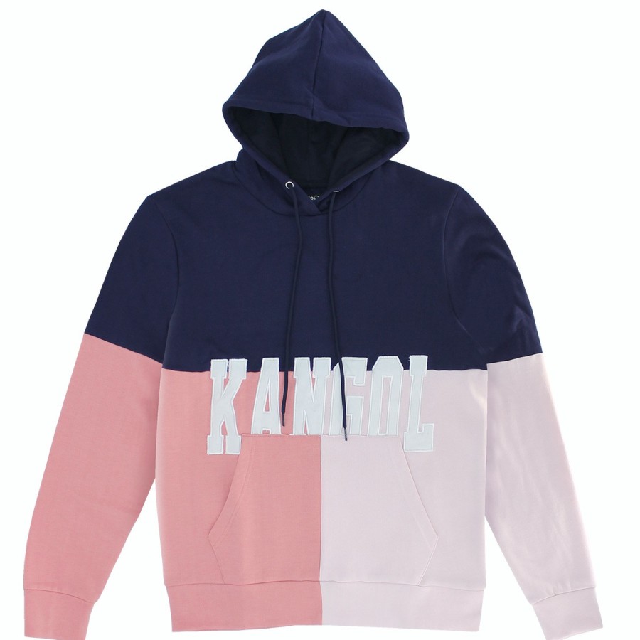 Clothing & Accessories Kangol | Men'S Colorblock Patch Work Hoodie