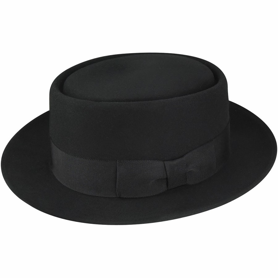 Men'S Bollman Hat Company Pork Pies | 1940S Bollman Heritage Collection Pork Pie Black