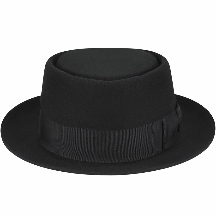 Men'S Bollman Hat Company Pork Pies | 1940S Bollman Heritage Collection Pork Pie Black