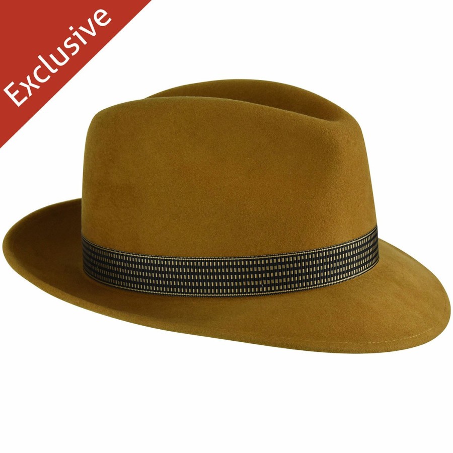 Men'S Bollman Hat Company Fedoras | Anthony L. Fedora - Exclusive Carmel